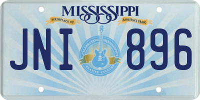 MS license plate JNI896