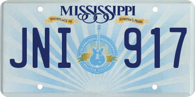 MS license plate JNI917