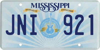 MS license plate JNI921