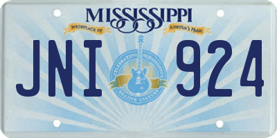 MS license plate JNI924