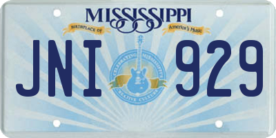 MS license plate JNI929