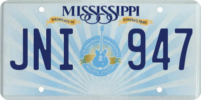 MS license plate JNI947