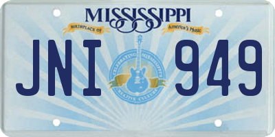 MS license plate JNI949