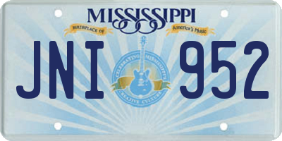 MS license plate JNI952