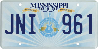 MS license plate JNI961