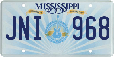 MS license plate JNI968