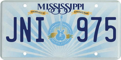 MS license plate JNI975