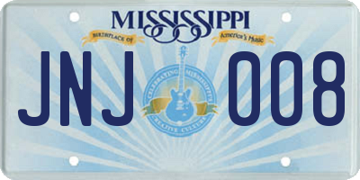 MS license plate JNJ008