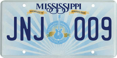MS license plate JNJ009