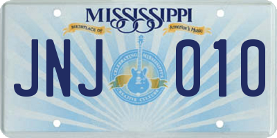 MS license plate JNJ010