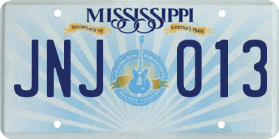 MS license plate JNJ013