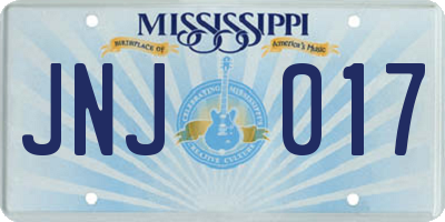 MS license plate JNJ017
