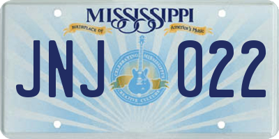 MS license plate JNJ022