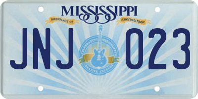 MS license plate JNJ023