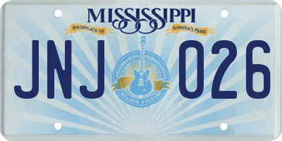 MS license plate JNJ026