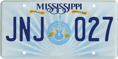 MS license plate JNJ027