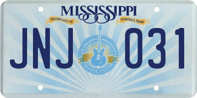 MS license plate JNJ031
