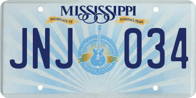 MS license plate JNJ034