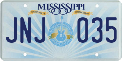 MS license plate JNJ035