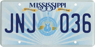 MS license plate JNJ036