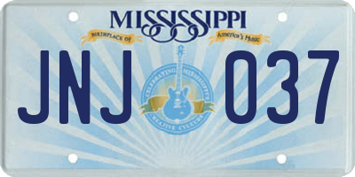 MS license plate JNJ037