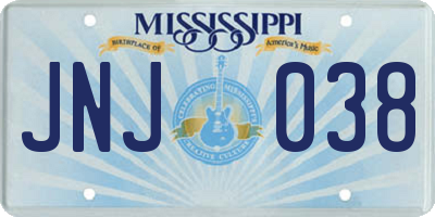MS license plate JNJ038