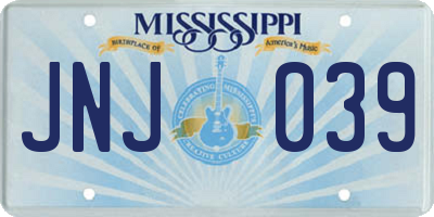 MS license plate JNJ039