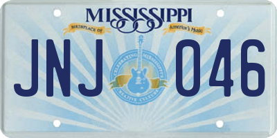 MS license plate JNJ046