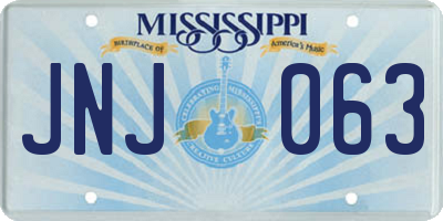 MS license plate JNJ063