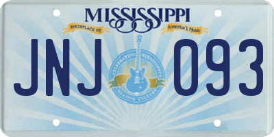 MS license plate JNJ093