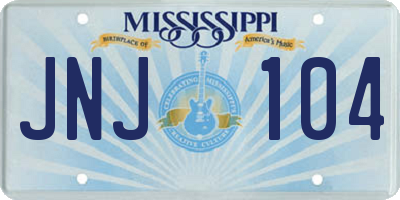 MS license plate JNJ104