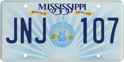 MS license plate JNJ107
