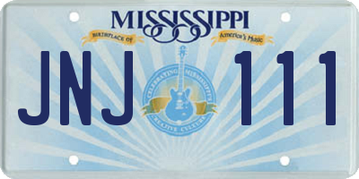 MS license plate JNJ111