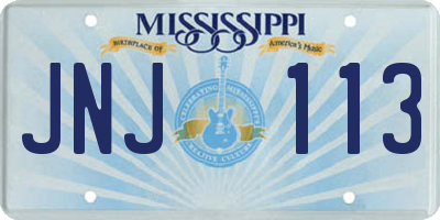 MS license plate JNJ113