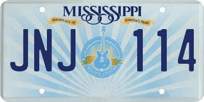 MS license plate JNJ114