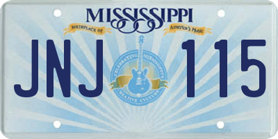 MS license plate JNJ115