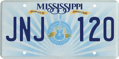 MS license plate JNJ120