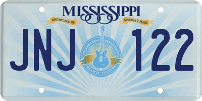 MS license plate JNJ122
