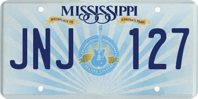 MS license plate JNJ127