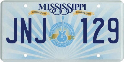 MS license plate JNJ129