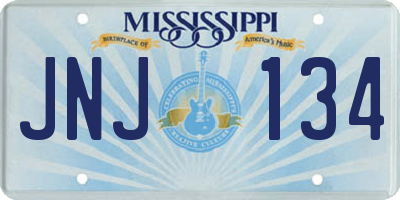 MS license plate JNJ134