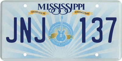 MS license plate JNJ137