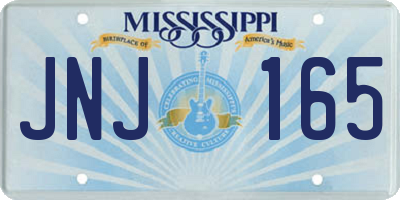 MS license plate JNJ165