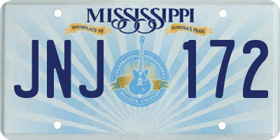MS license plate JNJ172