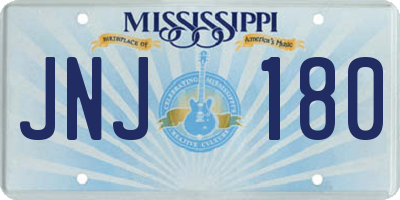 MS license plate JNJ180