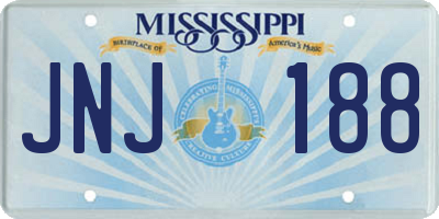 MS license plate JNJ188