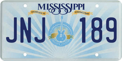 MS license plate JNJ189