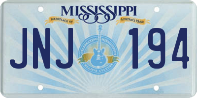 MS license plate JNJ194