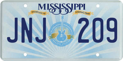 MS license plate JNJ209