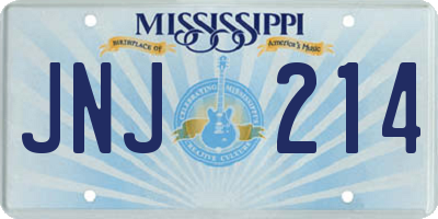 MS license plate JNJ214
